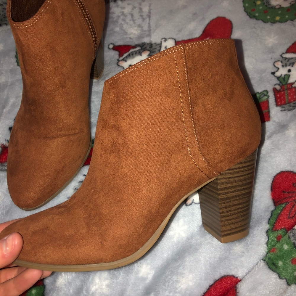 Brown Suede Ankle Boots
